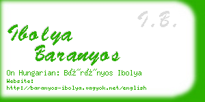 ibolya baranyos business card